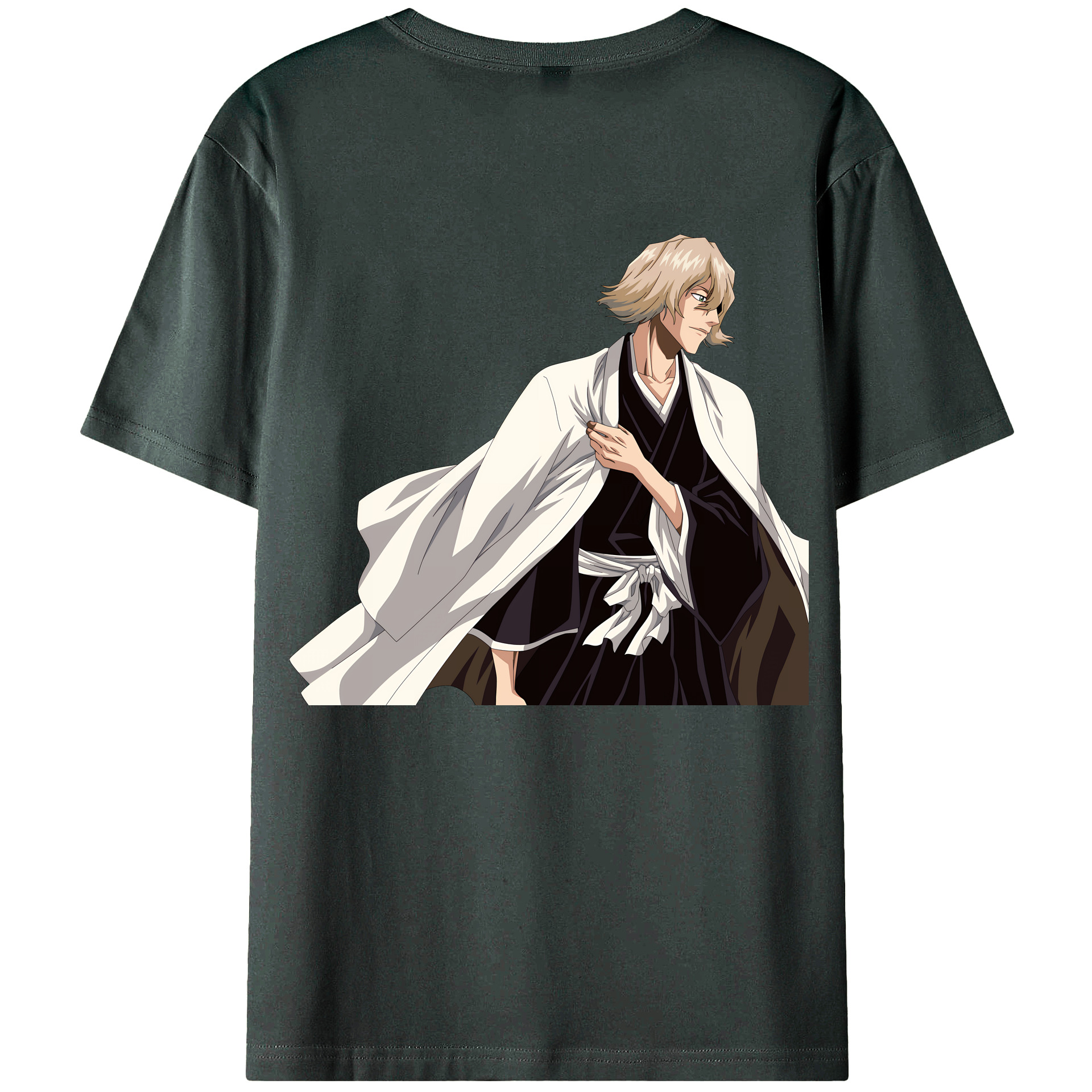 （画像用） "ブリーチ 浦原 喜助（うらはら きすけ） BLEACH Urahara Kisuke " 綿100％ メンズ半袖Tシャツ（バックプリント） 通気性